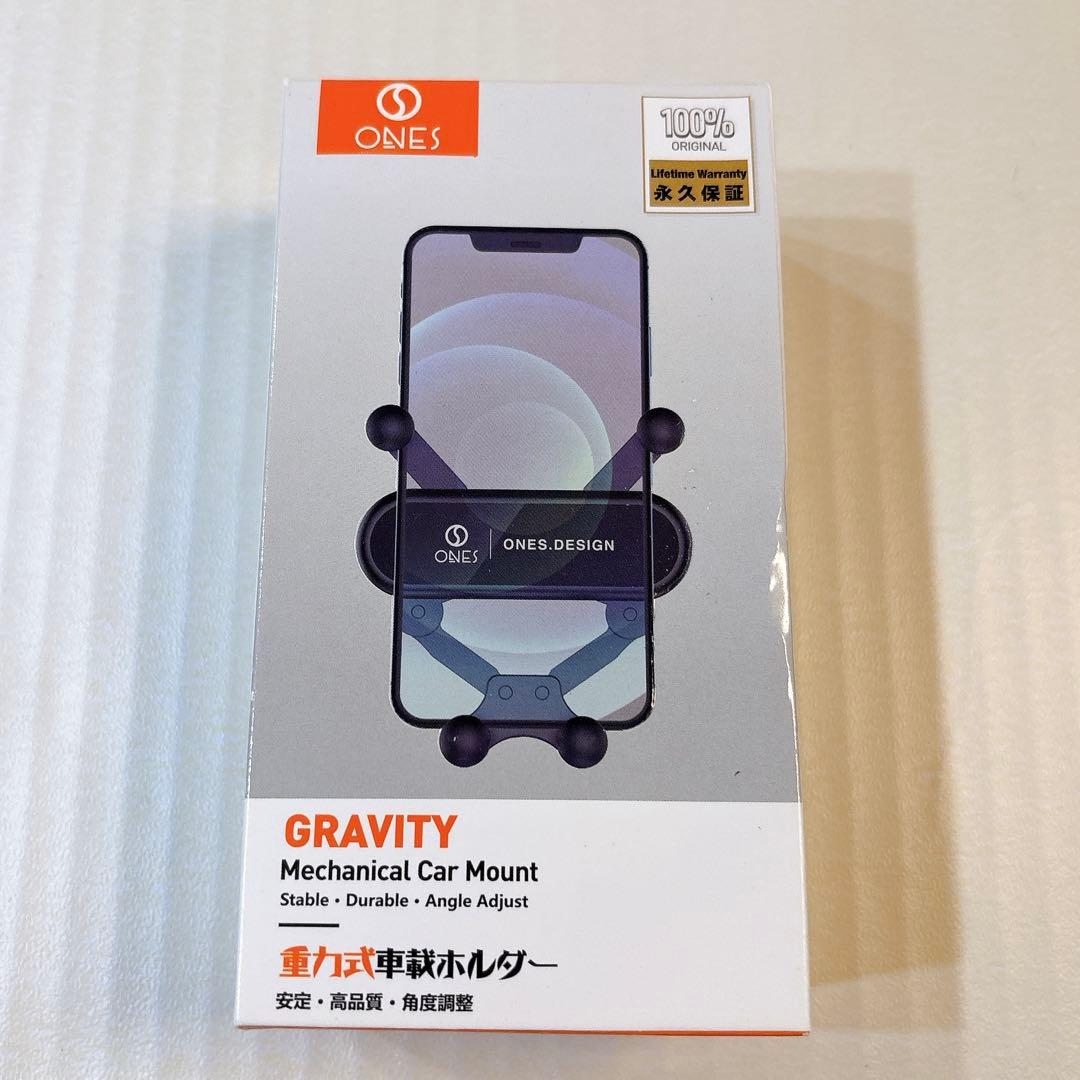 重力式 車載 ホルダー エアコン 吹き出し口 ミニサイズ 全車種 車用 スマホ