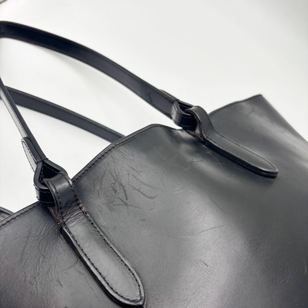 【逸品】 HORWEEN 激レア】二宮五郎商店 トートバッグ ポーチ付き レザー バッグ