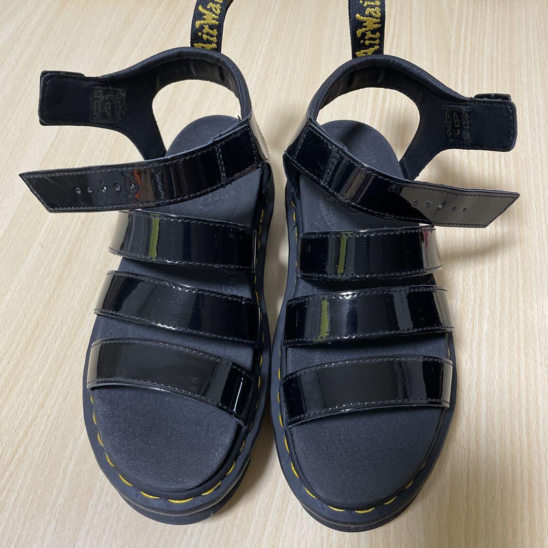 Dr. Martens ブラック厚底サンダル(24cm)UK5 サンダル（レディース）