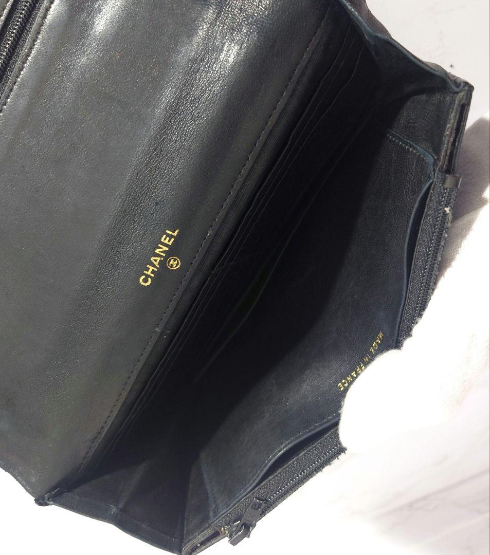 CHANEL/シャネル/ココマーク ラムスキン 二つ折り 財布