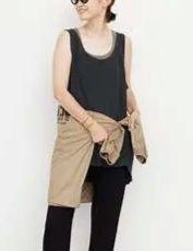 Deuxieme Classe loose タンクトップ ブラック