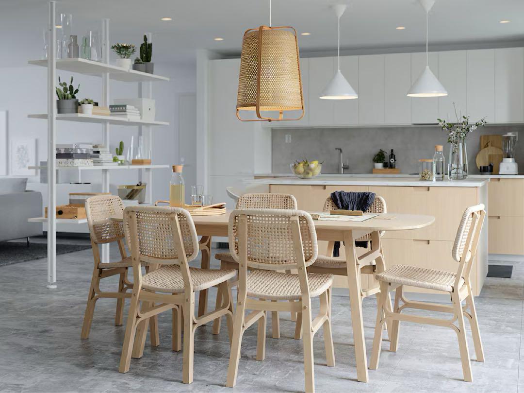【IKEA】6人用ダイニングテーブル ヴォックスローヴ