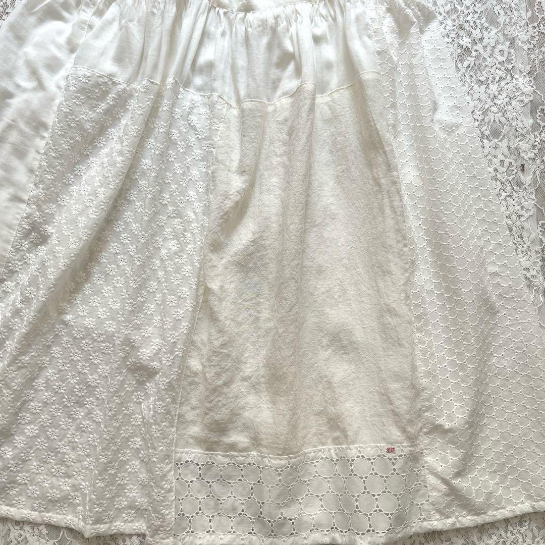 パッチワークバッククロスエプロンワンピース♡A