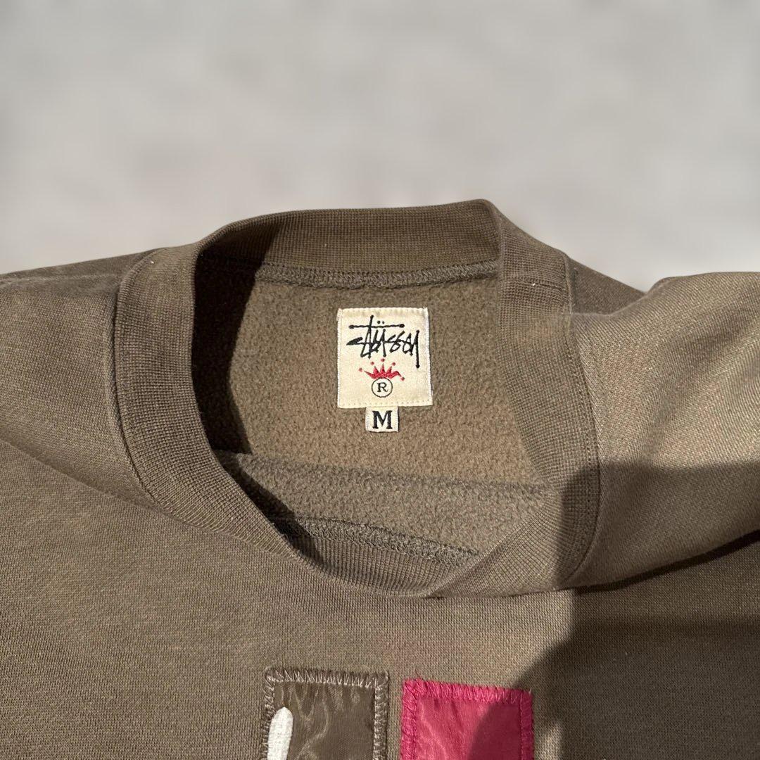OLD STUSSY ロゴ刺繍 スウェット グリーン 白タグ M