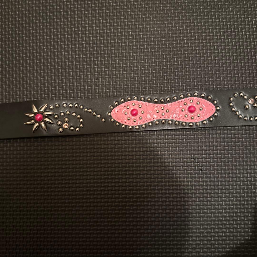 スタッズ付きレザーベルト