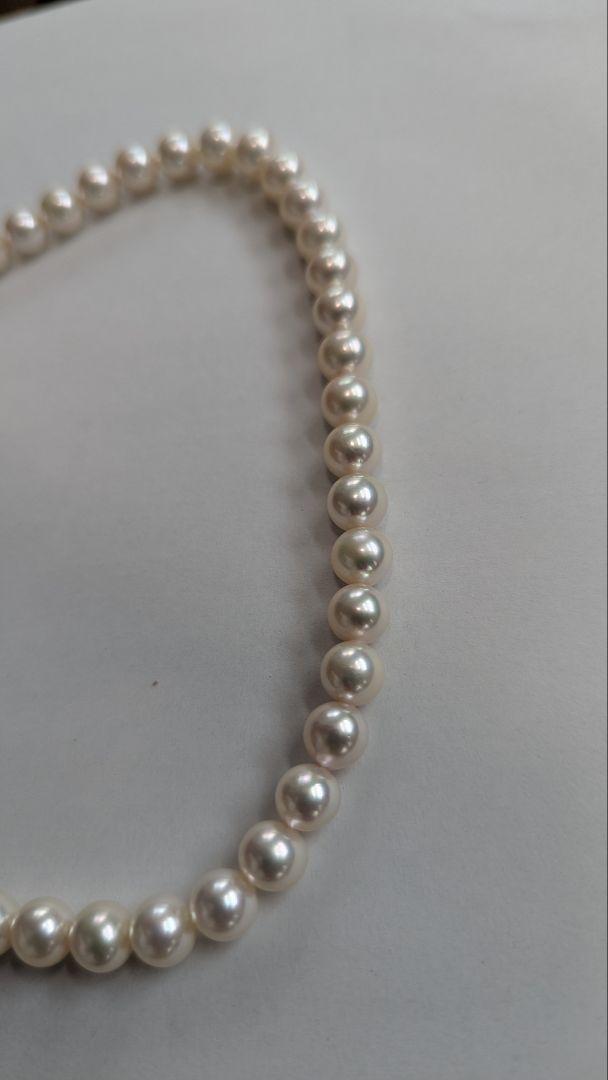 準花珠級 AkoyaPearlアコヤパール ネックレス 約7mm　a-27