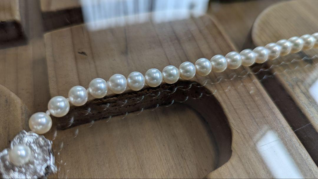 準花珠級 AkoyaPearlアコヤパール ネックレス 約7mm　a-27