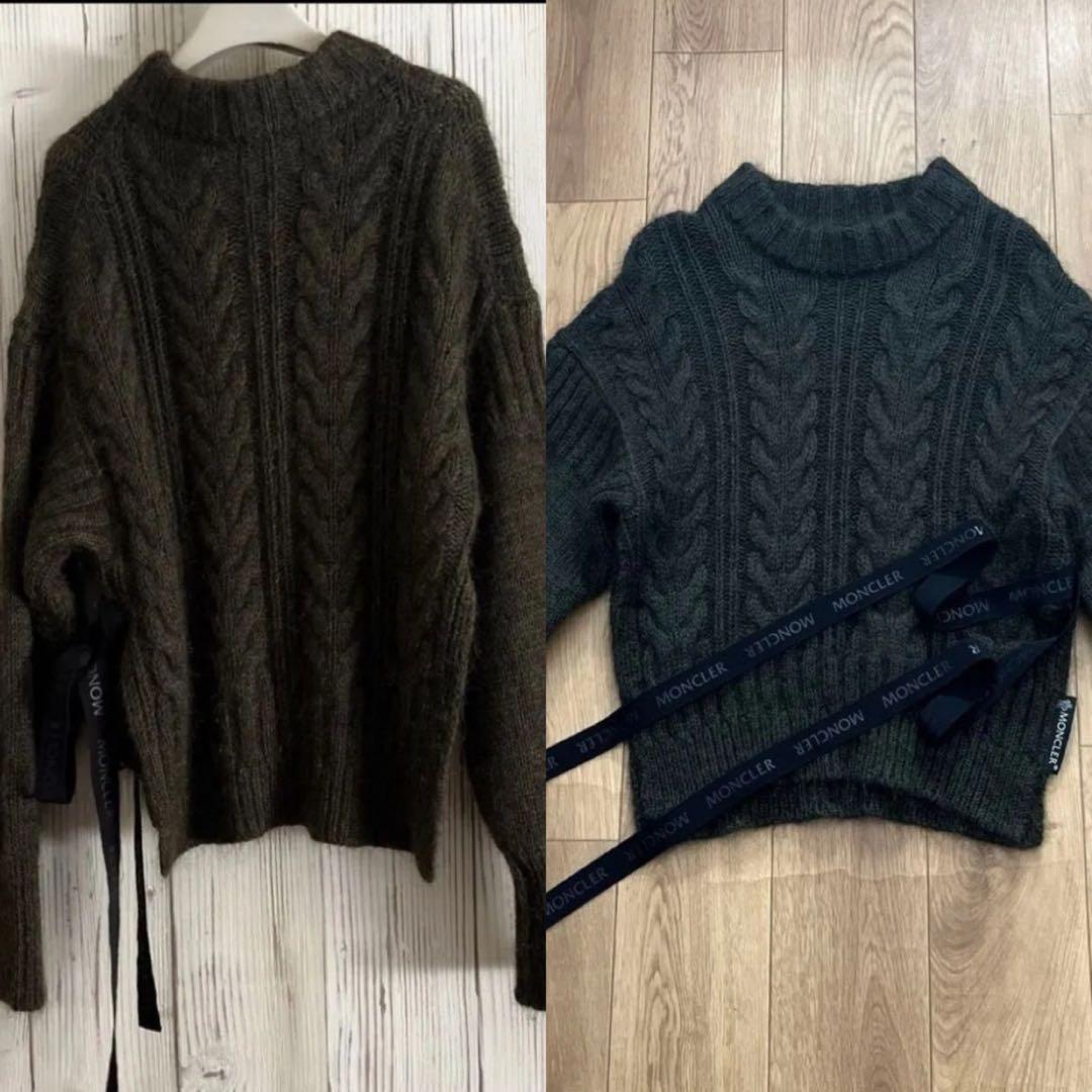 定価118800円!タグあり!モンクレール ケーブルニット ブランドロゴリボン 定価118800円!タグあり!モンクレール ケーブルニット ブランドロゴリボン