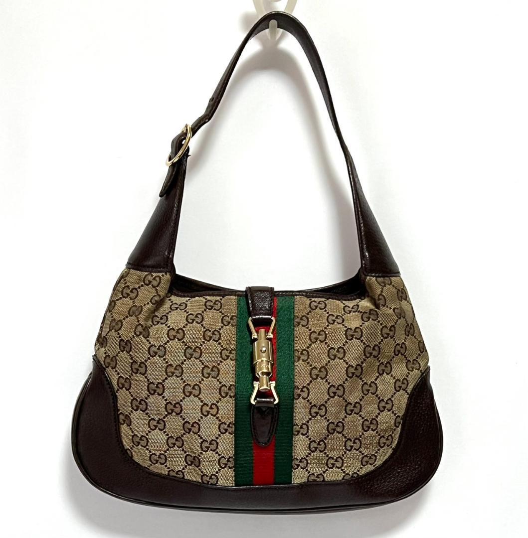 即納お得】 GUCCI ジャッキー ハンドバッグ シェリーライン GG HB01637