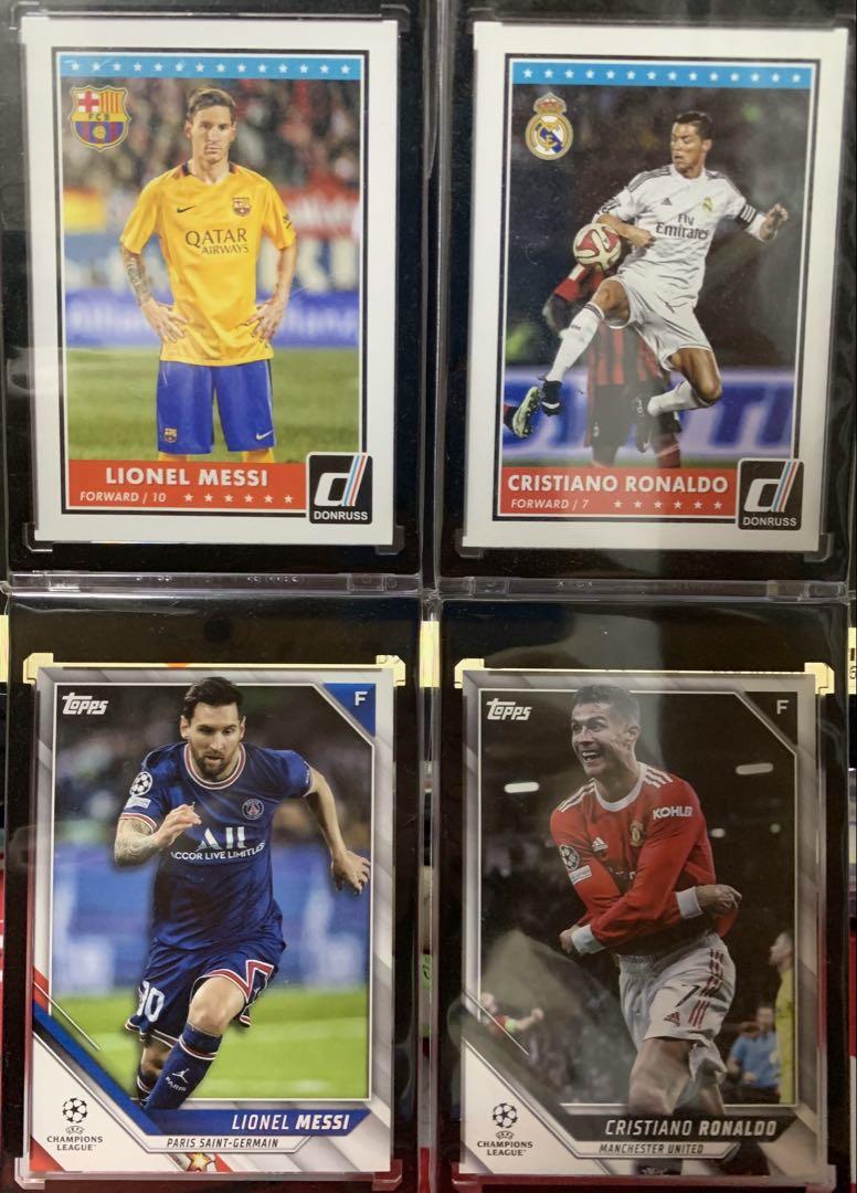 メッシ　ロナウド　カード メッシ ロナウド カードセット サッカー カード サイン無 topps
