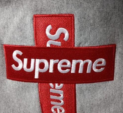 supreme cross box logo パーカー