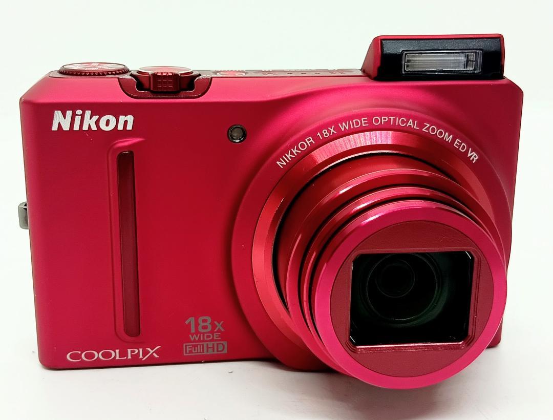 Nikon COOLPIX S9100 赤 18倍光学ズームバッテリー付き美品