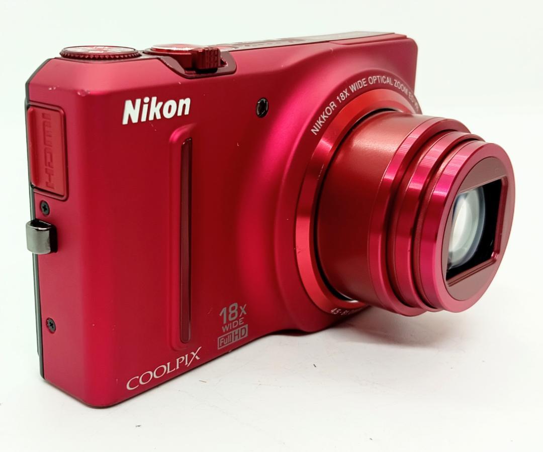 Nikon COOLPIX S9100 赤 18倍光学ズームバッテリー付き美品