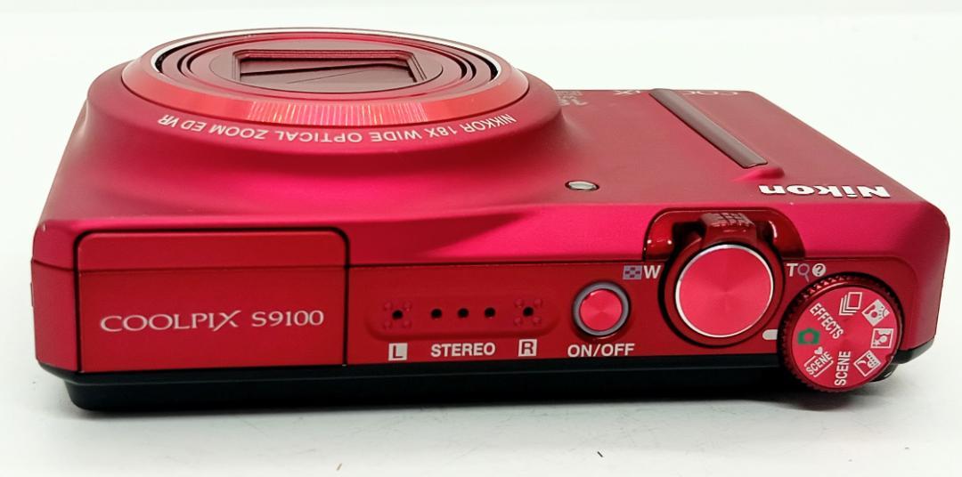 Nikon COOLPIX S9100 赤 18倍光学ズームバッテリー付き美品