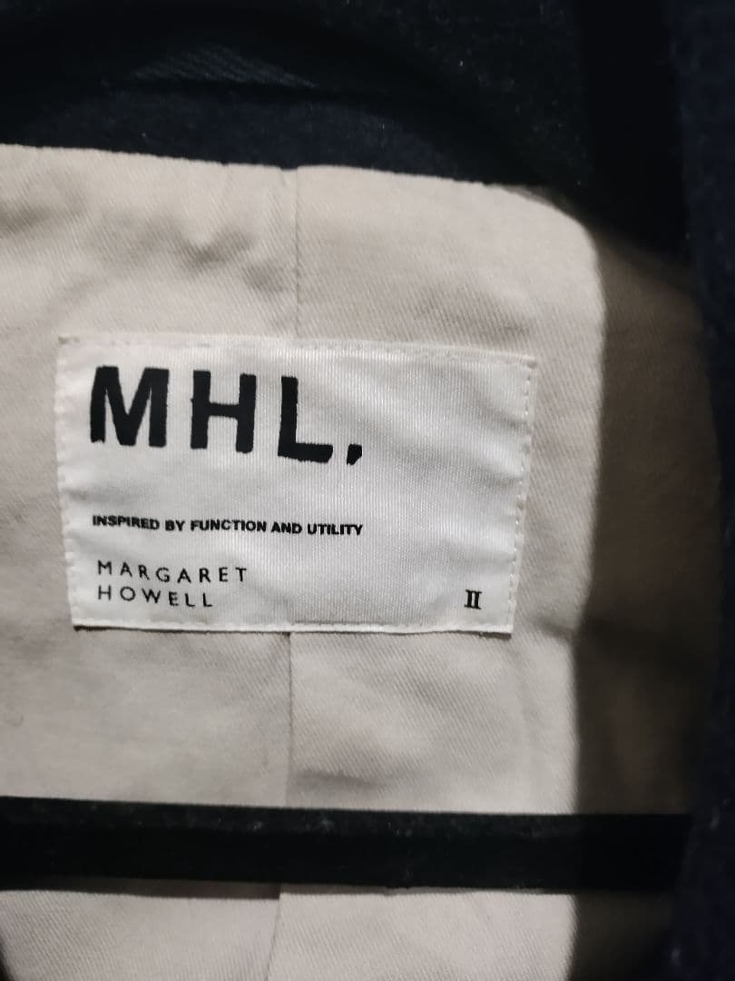 MHL. ネイビー ダブルブレストピーコート II MHL. ネイビー ダブルブレストピーコート II