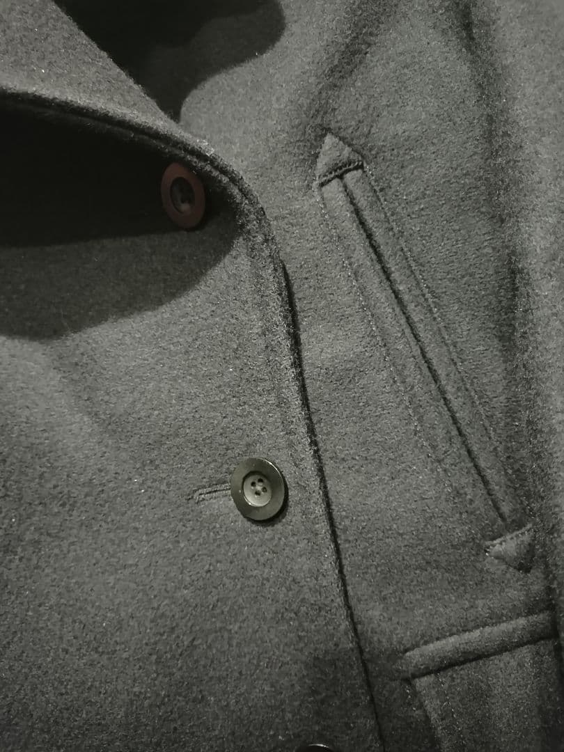 MHL. ネイビー ダブルブレストピーコート II MHL. ネイビー ダブルブレストピーコート II