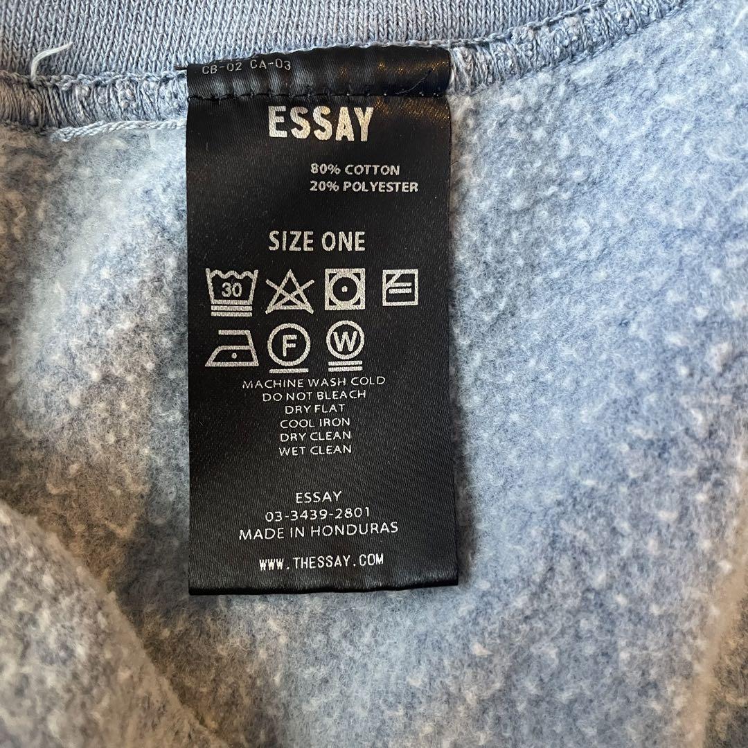 トップス ESSAY PIGMENT SWEATER LIGHT BLUE