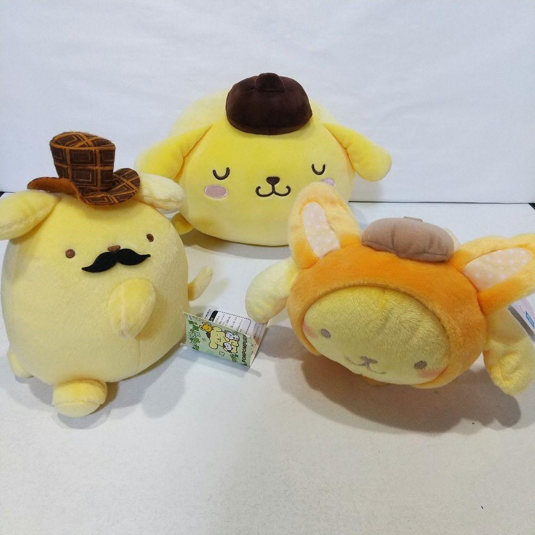 ★タグ付き♪【ポムポムプリン】ぬいぐるみ★ タグ付き】サンリオ ぬいぐるみ ポムポムプリン ぬいぐるみ 3体