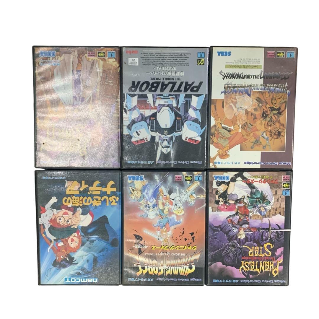 M15905 SEGA メガドライブ 16-BIT 本体 ソフト 6本 引退品 YUZUMIYA_COM