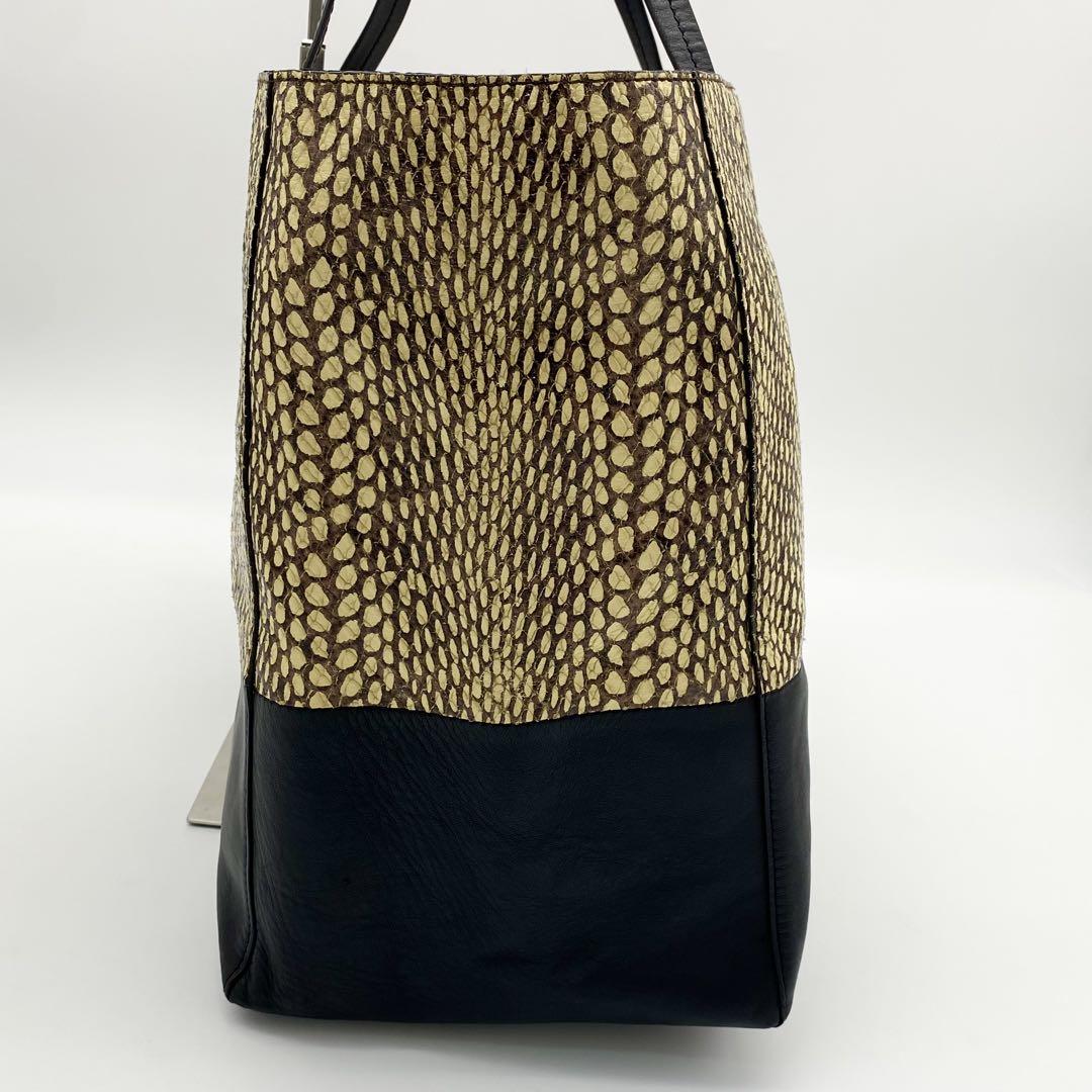 CELINE トートバッグ ホリゾンタルカバ パイソン柄 レザー A4