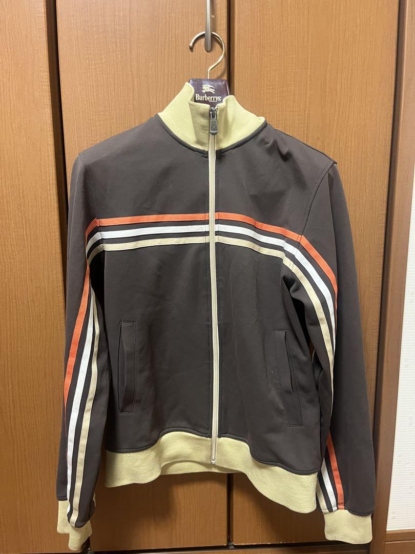 adidasトラックジャケット M 茶 ベージュ ガイコツ 古着