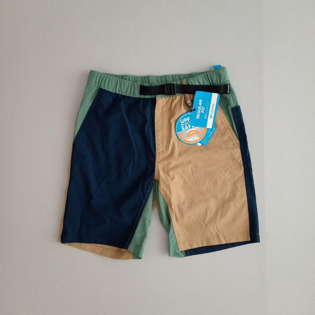 新品！コロンビア　ハーフパンツ　ベルト付き　撥水　アウトドア　マルチカラー