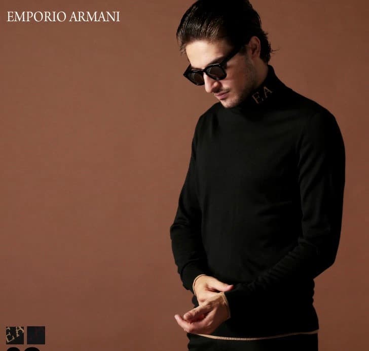 Emporio Armani タートルネックニットセーター | givebacktickets.com