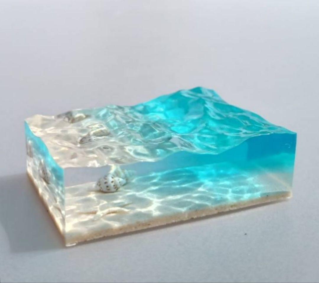 送料無料キャンペーン 海のかけら No.2355 レジン オーシャンアート 】エポキシレジン 立体・オブジェ