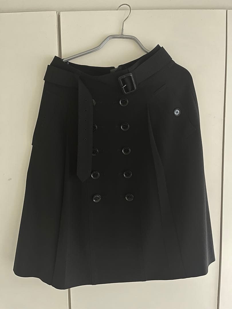 むむ様美品☆BURBERRY フォーマル ノバチェック フレア ドッキング 黒 バーバリーノバチェックフレアスカート BURBERRY チェック柄