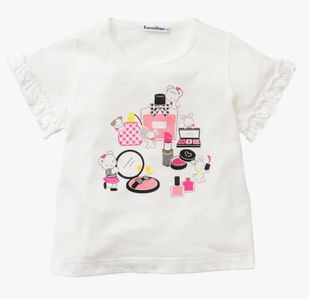 【まめ】familiar 新品未使用　Tシャツ　90 新品未使用 familiar Tシャツ 90サイズ 女の子 メイク