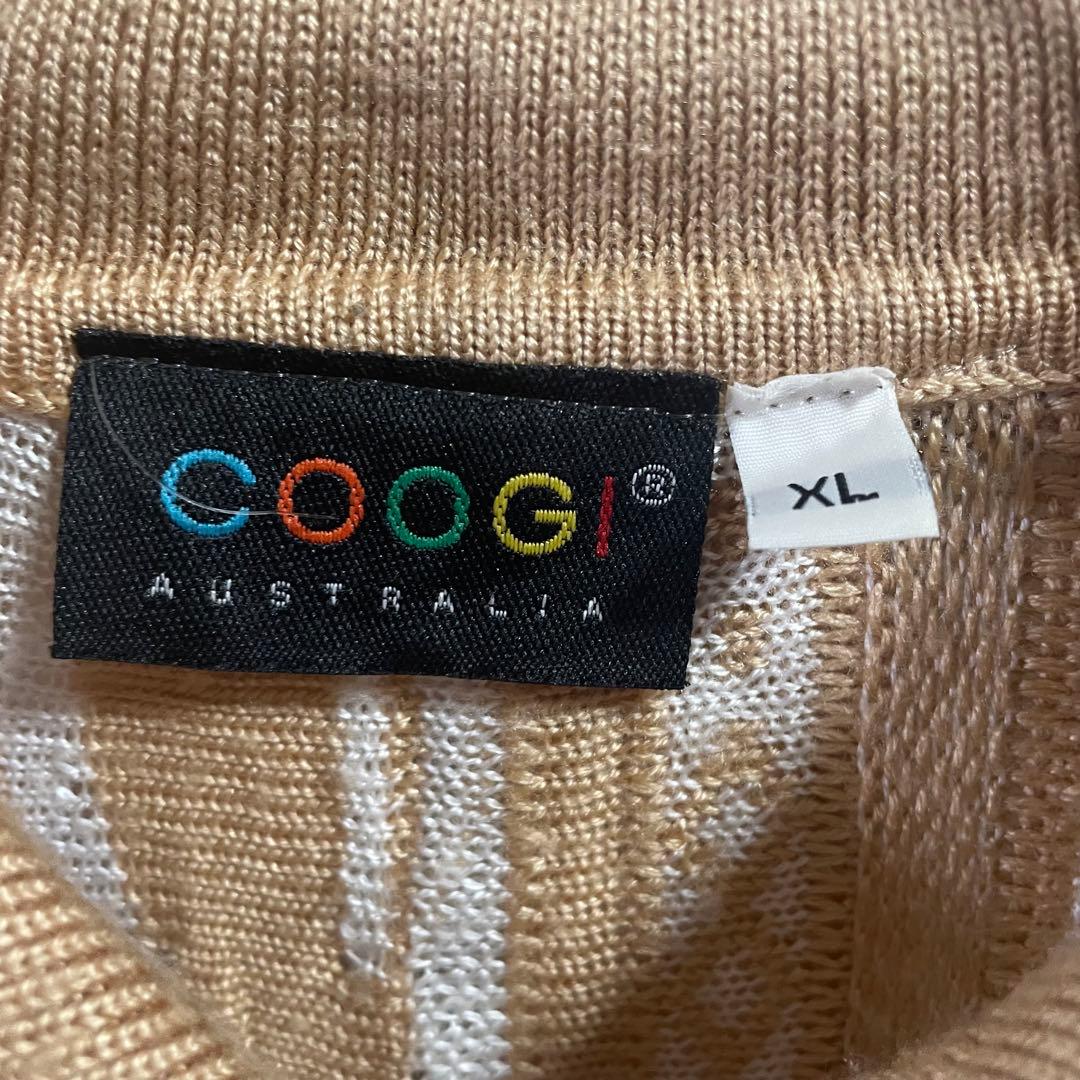 COOGI 半袖ニット　襟付き　アクリル　XL COOGI 半袖ニット 襟付き アクリル XL - メルカリ