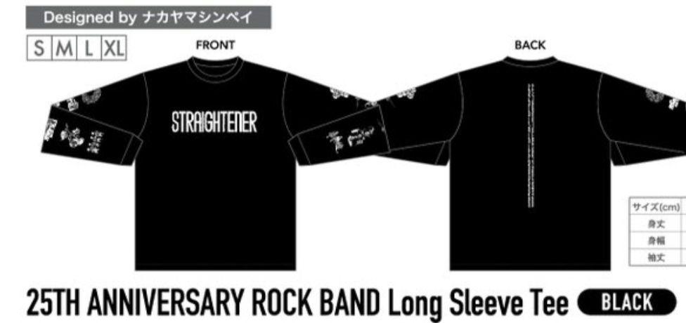 ストレイテナー 25th anniversary ロンT　ブラック　XL ストレイテナー 25th anniversary ロンTブラックXL