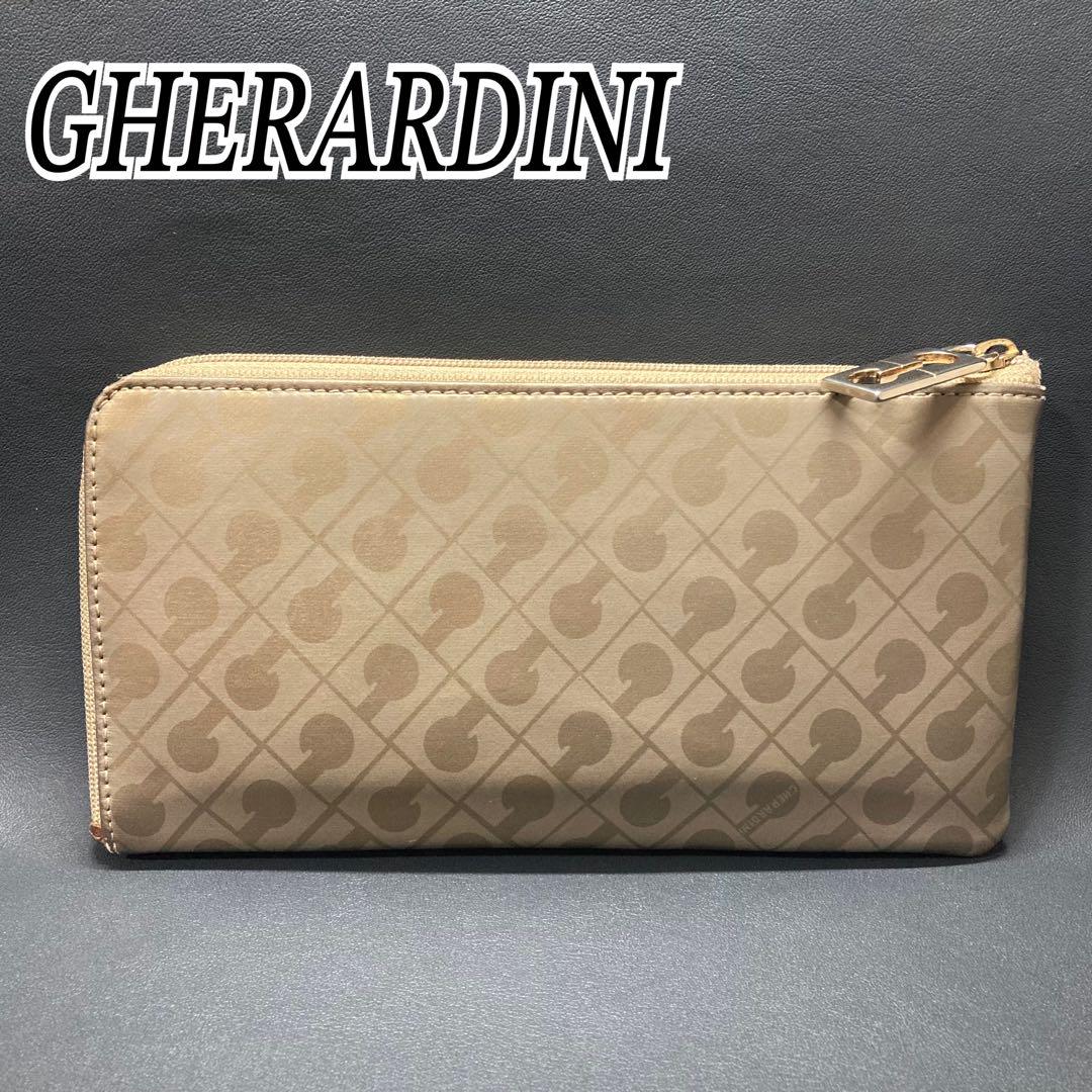 ゲラルディーニ　GHERARDINI 長財布　L字ラウンドファスナー　ゴールド