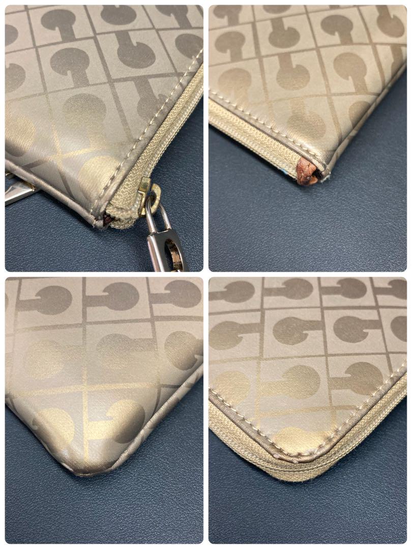 ゲラルディーニ　GHERARDINI 長財布　L字ラウンドファスナー　ゴールド