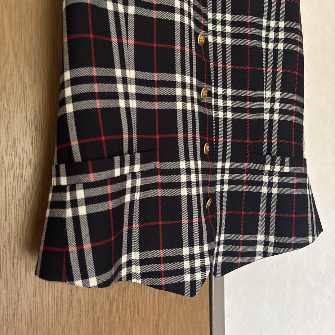 【Burberryバーバリーロンドン】ノバチェック金ボタンベスト 美品】 Burberrys バーバリー ベスト ノバチェック 金ボタン L