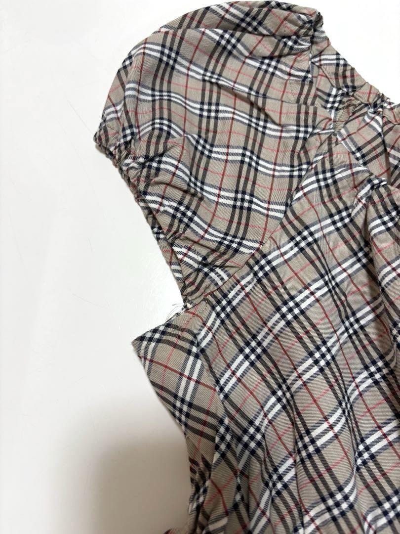 BURBERRY BLUE LABEL 半袖　フレンチスリーブ ブラウス BURBERRY BLUE LABEL バーバリーブルーレーベル ノバチェック