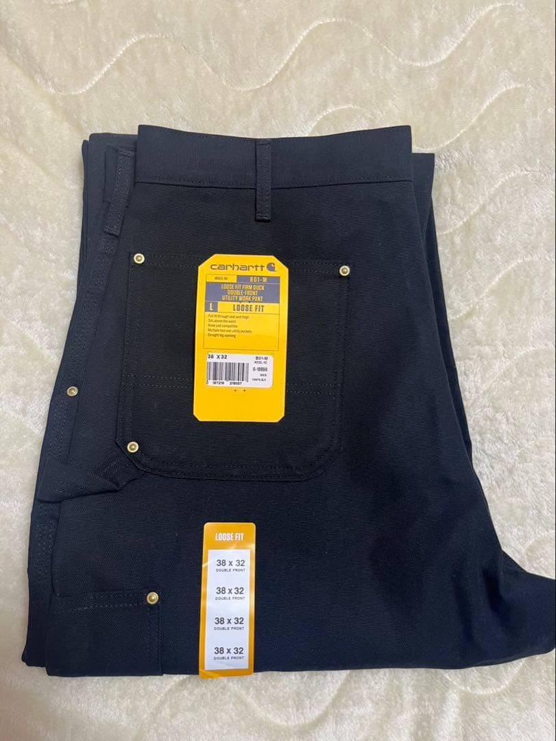 Carharttダックダブルニーパンツ黒 ブラックL Carhartt