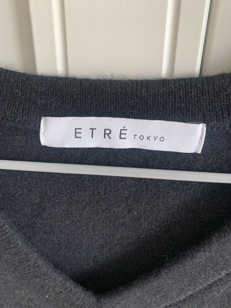ETRÉ TOKYO ネイビー Vネックニットベスト