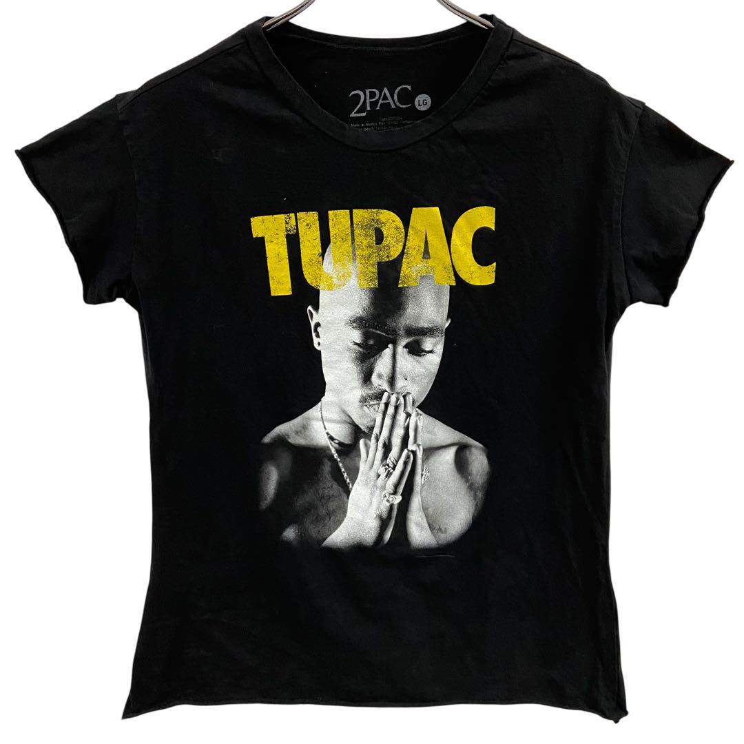 2PAC 90s風 ラッパーTシャツ 黒 L HIPHOP 半袖【4645】 - メルカリ