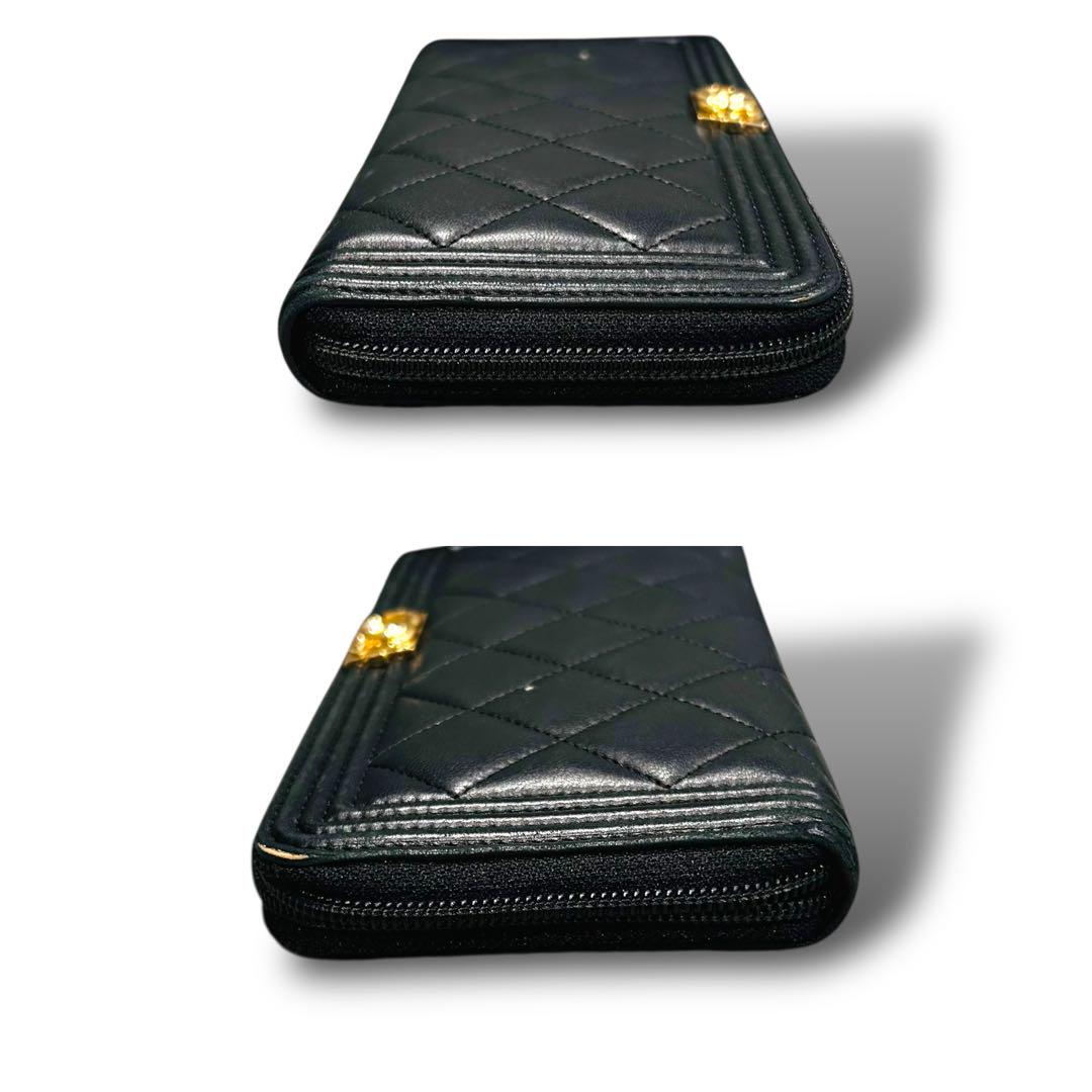 CHANEL シャネル ボーイシャネル 長財布 ジッピーウォレット ブラック