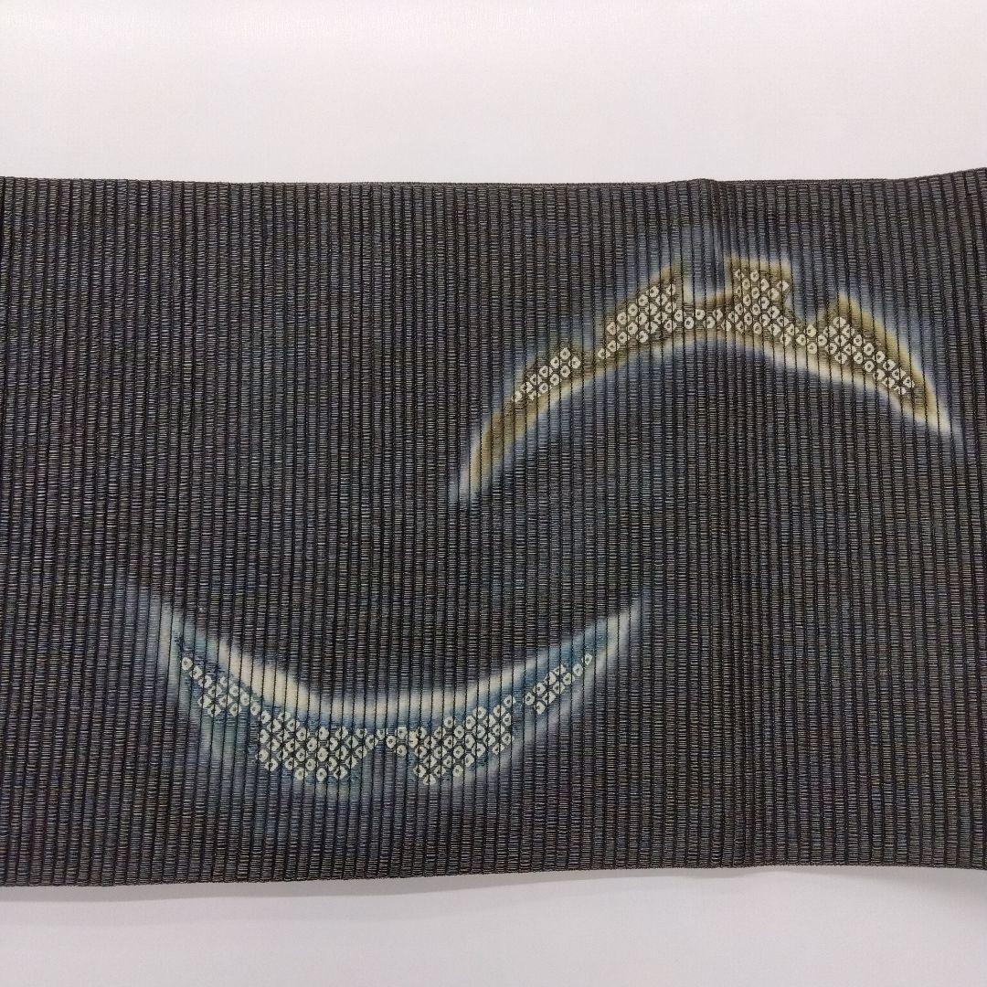 袋帯 太鼓柄 紙布 雪芝 鹿の子 洒落 25M161f