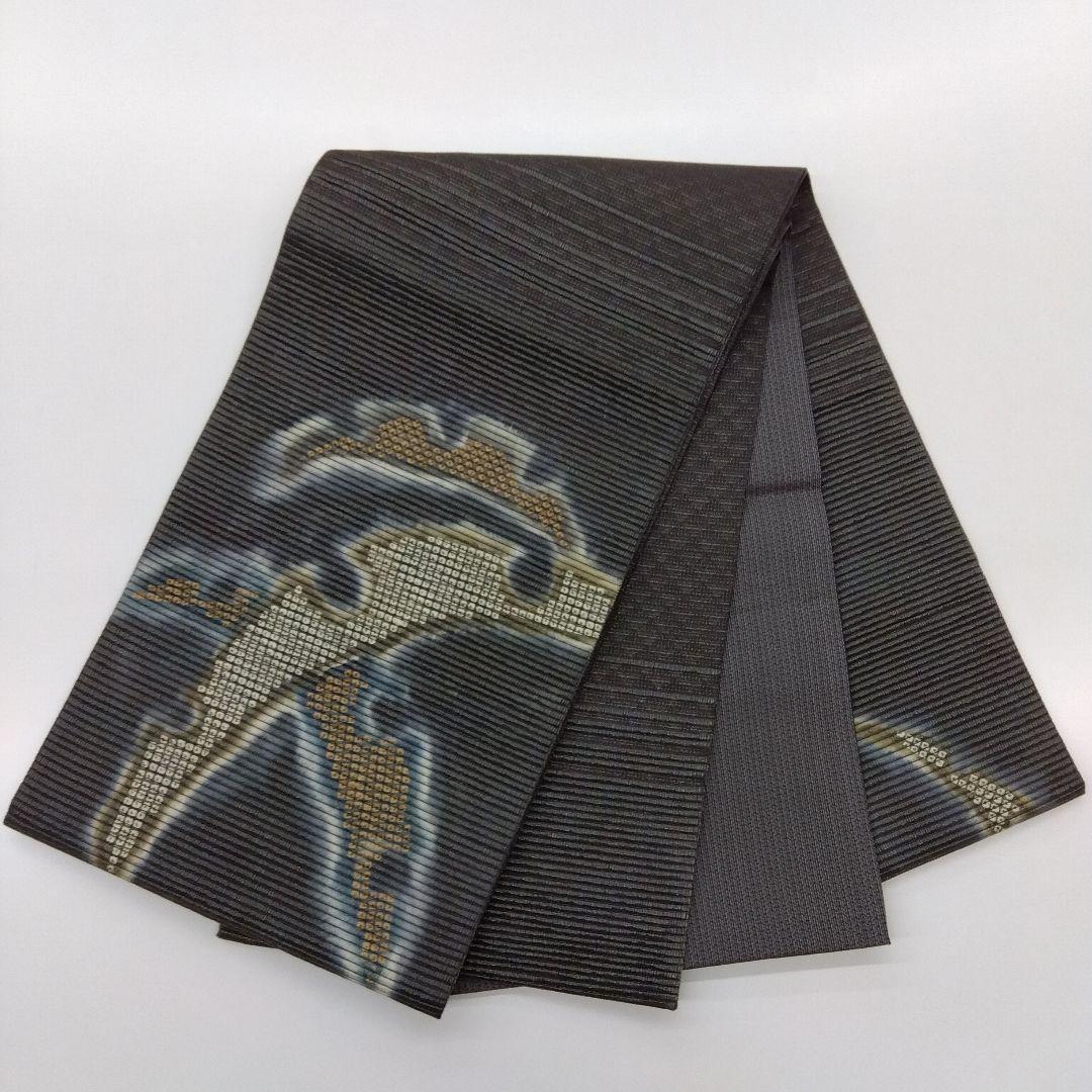 袋帯 太鼓柄 紙布 雪芝 鹿の子 洒落 25M161f