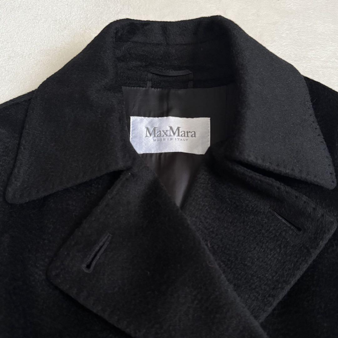 MaxMara 白タグ 現行 キャメル100% マニュエラ ロングコート 黒
