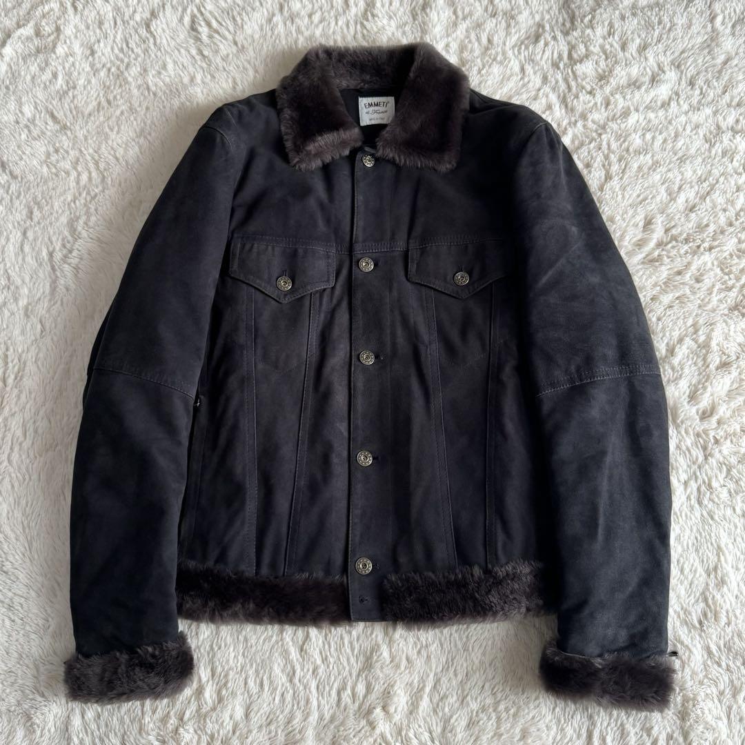 極美品◆EMMETI◆エンメティ ARON ムートンジャケット 46