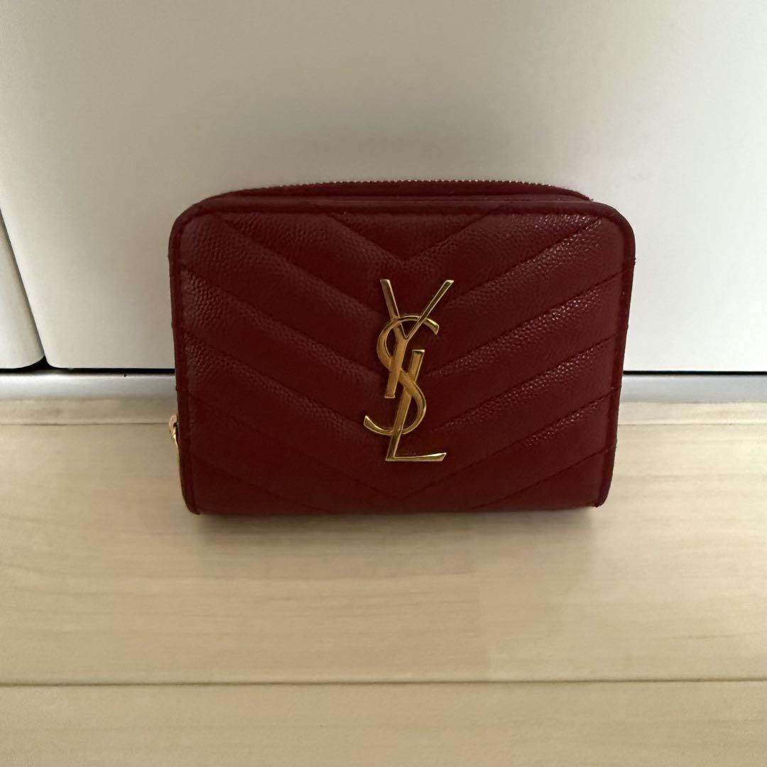 ⭐︎美品⭐︎ SAINT LAURENT 赤 二つ折り財布