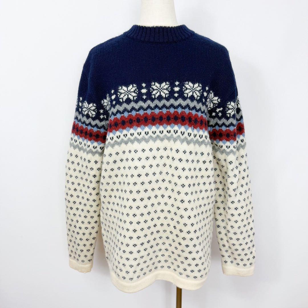 【NEW限定品】 LANDSEND ランズエンド S698 ノルディックニット ウール 肉厚 トップス