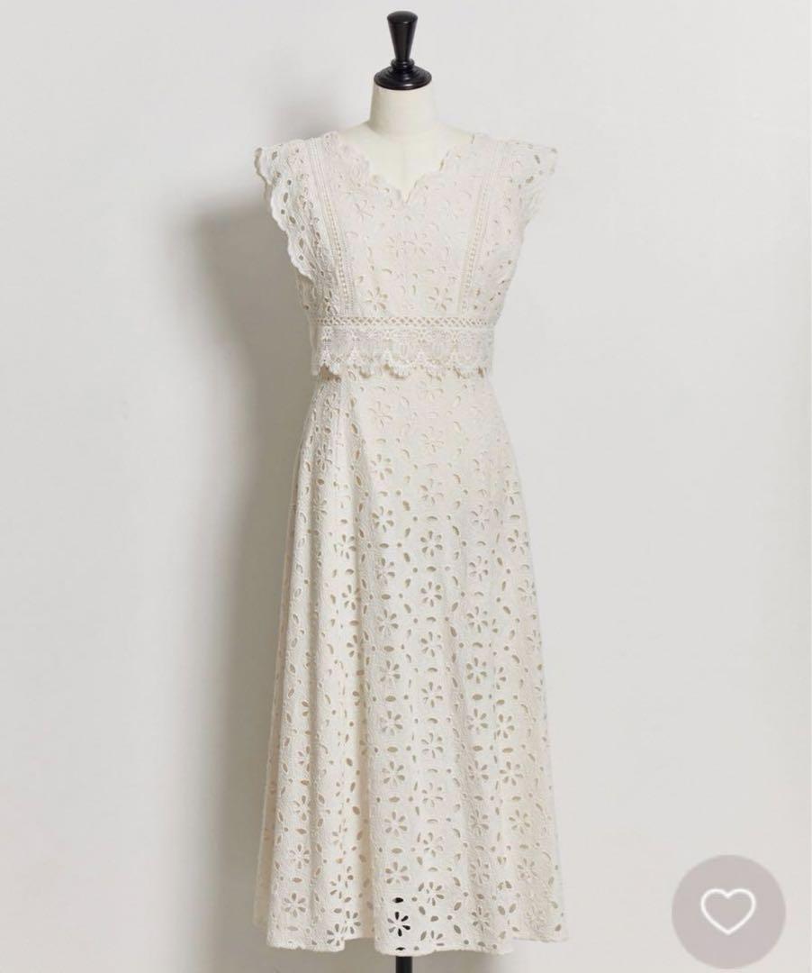 23SS♡大人気即完売♡Noelaノエラコットンレ ースマキシワンピ　 白M