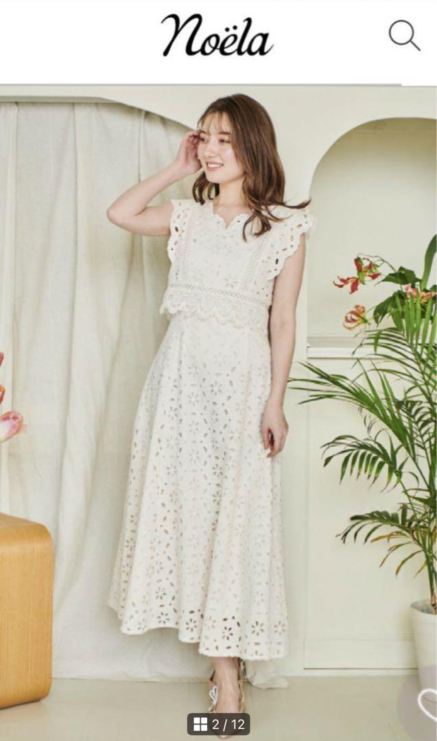 23SS♡大人気即完売♡Noelaノエラコットンレ ースマキシワンピ　 白M