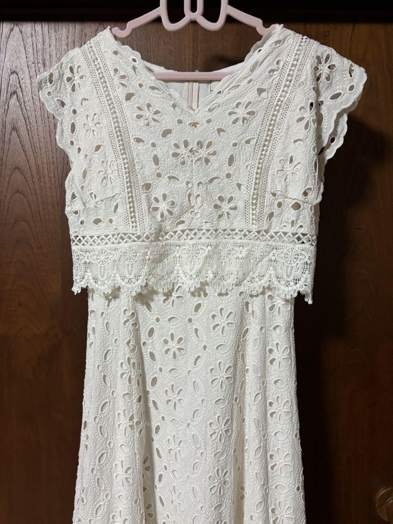 23SS♡大人気即完売♡Noelaノエラコットンレ ースマキシワンピ　 白M