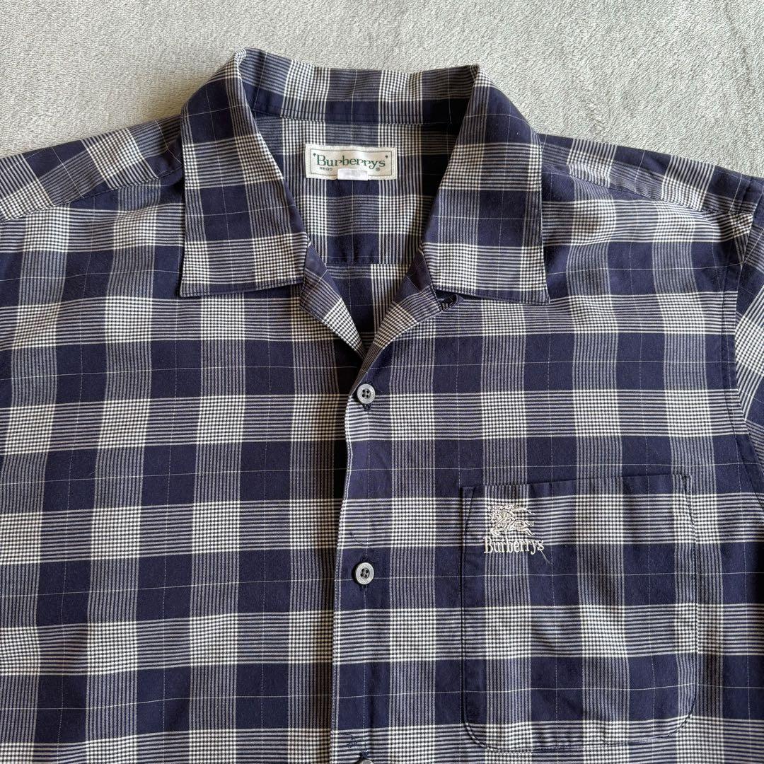 burberry バーバリー オープンカラーシャツ ブロックチェック